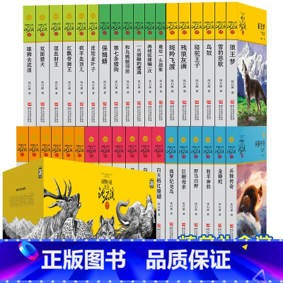 [礼盒装赠海报]沈石溪小说36册 [正版]书店沈石溪动物小说大王品藏书系升级版全套36册 礼盒装 狼王梦第七条猎狗 小学