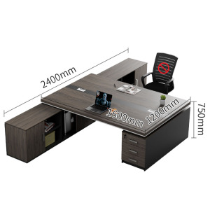 黎珞兴电脑桌双人位+(长侧柜) 张