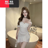 YIBUSHENG夜 场性感女装工衣小个子气质显瘦甜美低胸露背鱼尾裙包臀连衣裙