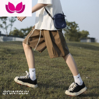 七斓日系复古短裤男士夏季新款潮牌百搭休闲直筒裤子宽松痞帅五分中裤