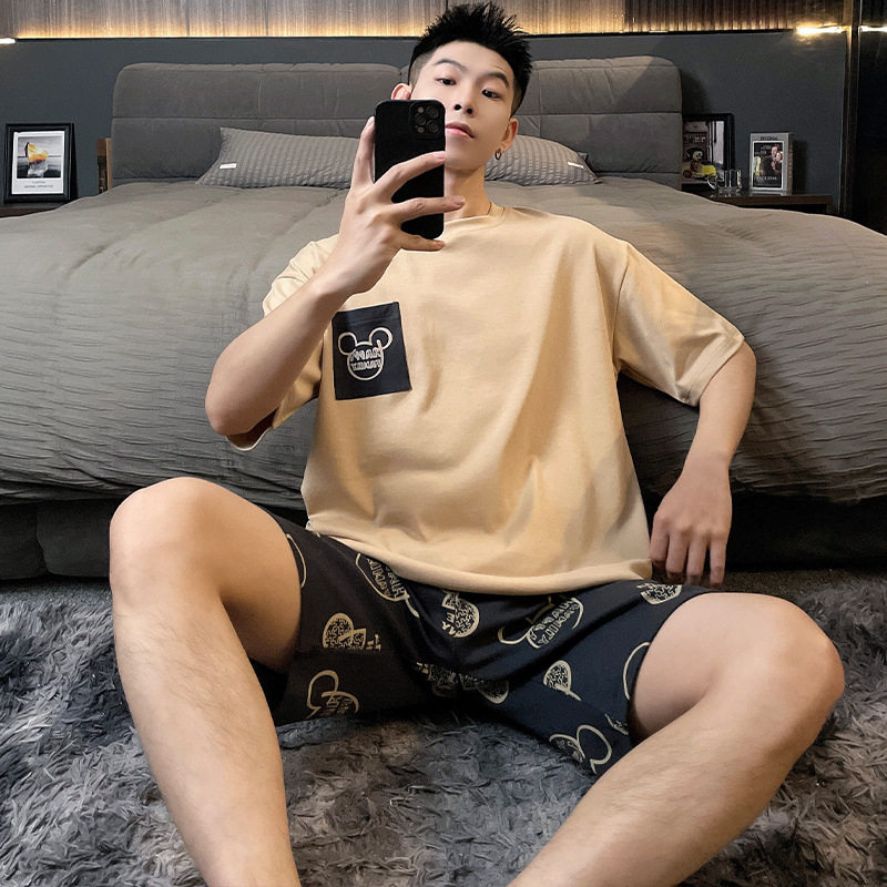 2026新款夏天睡衣男士夏季青少年短袖男生简约休闲家居服男款大码