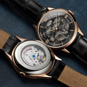 瑞士爱沃驰I&W CARNIVAL全自动机械表 男表真皮时尚镂空进口机芯高端腕表男士休闲防水正品表523G