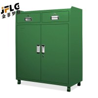 金菲罗格铁皮储物柜多功能抽屉工具矮柜 绿色二斗双门