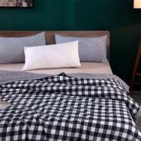 水洗棉夏季格子空调被1.2米床