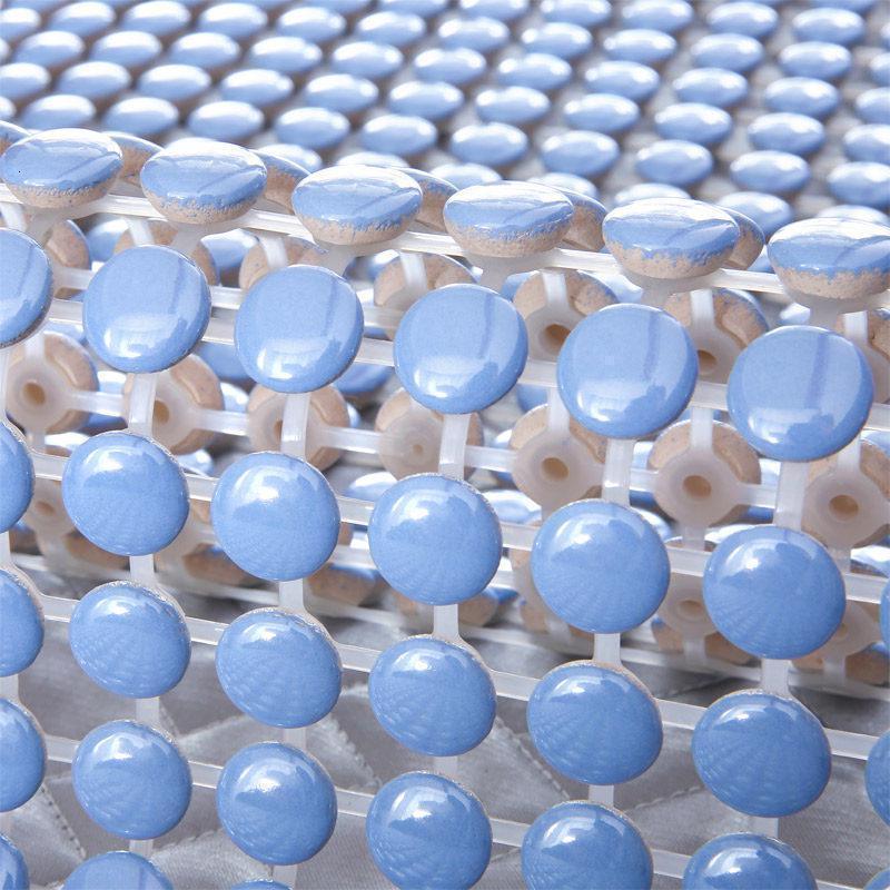 夏季陶瓷凉垫 客厅沙发凉席垫夏天款防滑欧式全包萬能套罩坐垫子 单陶瓷-晶彩海蓝 60*80