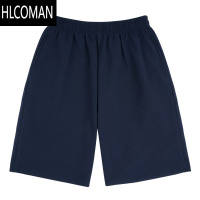 HLCOMAN高中生校服短裤藏青色中小学生一条两道红白杠校服裤男女五分裤夏