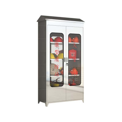 利特莱依304不锈钢应急物资柜消防救援器材箱防护用品柜室外微型消防站带雨棚1880*900*400(加厚304材质)