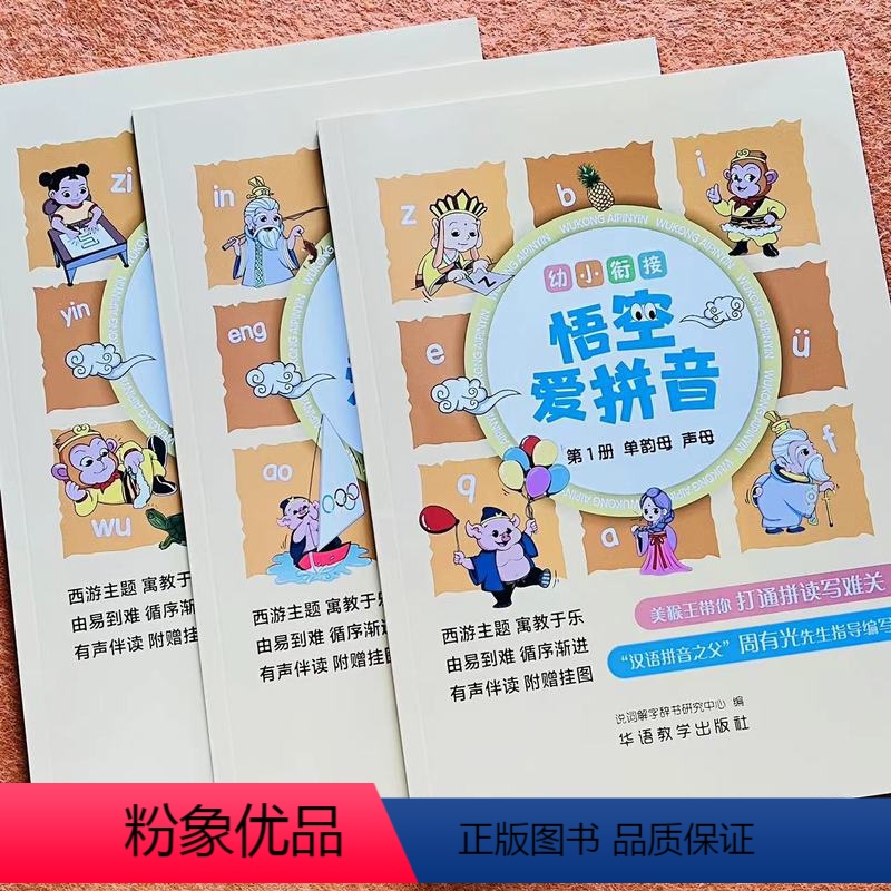 [正版]全套3本幼小衔接拼音声母韵母整体认读音节 中班大班 鼻韵母 复韵母 特殊韵母 单韵母复韵母 四声调 拼音一日一