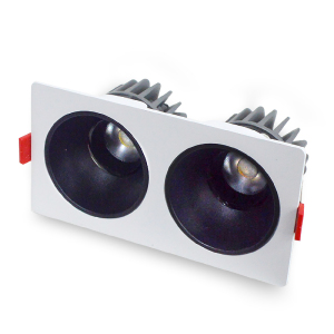 LED射灯 防眩光 嵌入式 双头15W*2白光