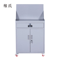 缑氏文件柜工具柜加厚铁皮储物柜工厂车间用带抽屉汽修多功能收纳柜灰白色一斗小柜含轮子
