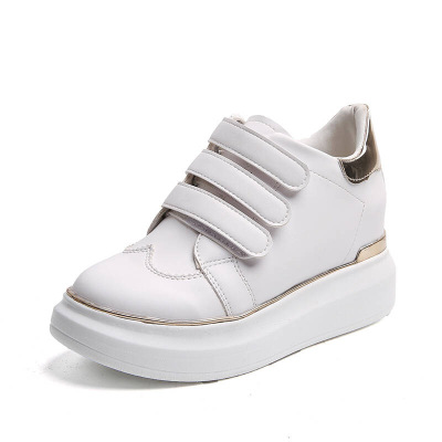 内增高小白鞋女2018秋季新款韩版百搭学生松糕厚底布洛克单鞋8cm