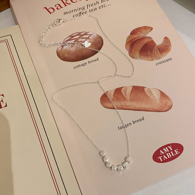 纯银几何方块项链女配饰简约百搭气质锁骨链女款2025新款银饰送女朋友老婆情人节七夕生日礼物