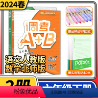 2024版调考A+B六年级下册语文人教版数学北师大版2本 成都期末调考a十b小学生同步训练辅导书练习册优等生题 [正版]