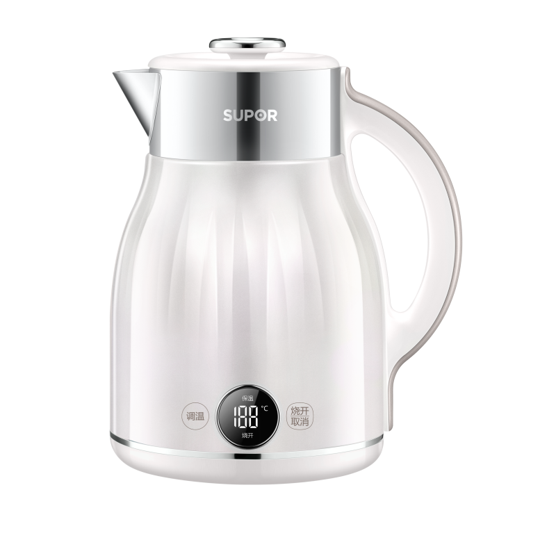 苏泊尔不锈钢电水壶SW-25S09A 大容量2.0L底盘加热保温快速沸腾6人家庭使用