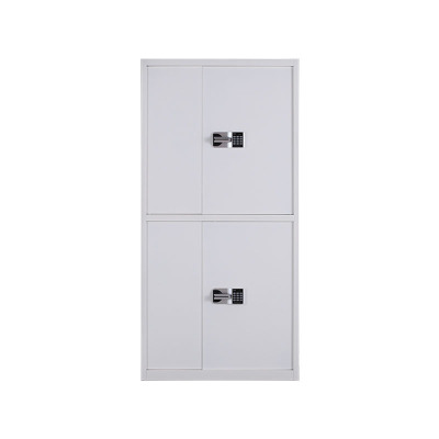 悦山钢制文件柜带斗通双节保密柜全白智能密码锁900*420*1850mmYSOA3fo02DZB