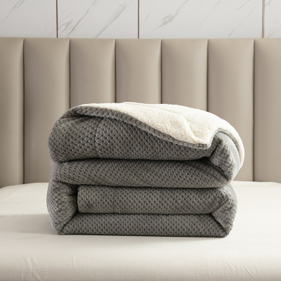 1.3斤羊羔绒双层毛毯100*120cm