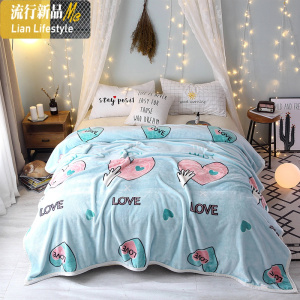 云貂绒毛毯加厚冬季加厚保暖床单盖毯单人双人绒毯1.8m单件 三维工匠