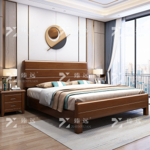 臻远 ZY4031124 实木床宿舍家具1.5米单人床含一个床头柜