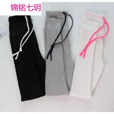 锦铭七玥春抽绳孕妇打底裤春秋托腹长裤显瘦孕妇裤棉小脚裤