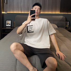 2026新款夏天睡衣男士夏季青少年短袖男生简约休闲家居服男款大码