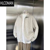 HLCOMAN开衫毛衣男日系复古宽松慵懒风针织衫外穿男士拉链线衣外套