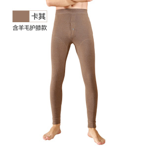 Jusen Shayu秋冬季德绒加厚护膝男士保暖裤牙签条无痕阳离子秋裤