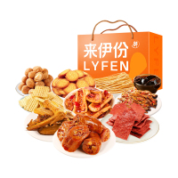 来伊份 伊份心意礼890g卤鸭零食礼盒大礼包 肉脯鸭脖鸭翅鸭肉礼物送礼来一份