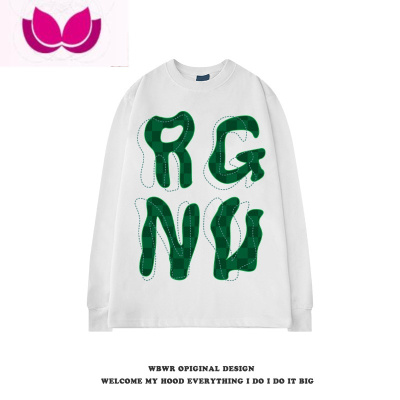 七斓美式hiphop嘻哈字母印花长袖t恤男秋季ins潮牌设计感打底上衣