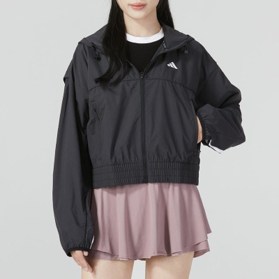 adidas/阿迪达斯连帽外套运动休息梭织女装夹克IL6977 C