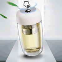 爱仕达(ASD)悦香磁弹泡茶杯双层高硼硅玻璃茶水分离茶仓RWB32B10Q 320ML