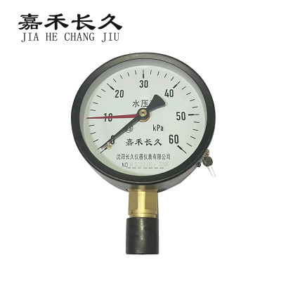 嘉禾长久/水压表/Y100 0-60Kpa/个