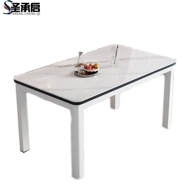 圣承启钢化玻璃餐桌1.3米单桌张