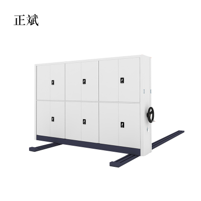 正斌钢制档案室密集架手摇式移动档案柜文件柜一列三组每立方单价