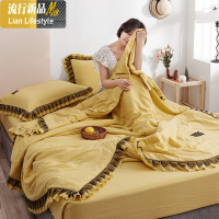 空调被薄款夏季四件套可机洗夏凉被双人单人夏天被子春秋水洗棉 三维工匠