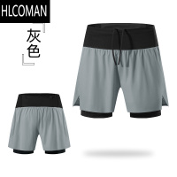 HLCOMAN腰包跑步短裤男三分裤带内衬马拉松越野田径训练后腰口袋能放手机
