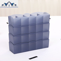 4个装五格袜子内衣收纳盒分格塑料内裤桌面收纳抽屉储物整理盒子 三维工匠