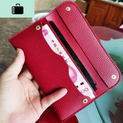 精品包包女新款多卡位长款钱包女士搭扣手拿包学生荔枝纹手机包潮NEWLAKE女手包