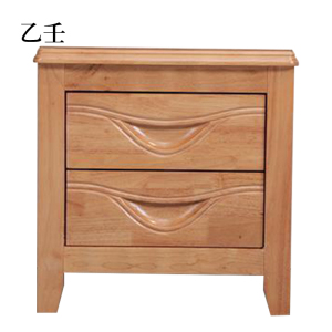 乙壬床头柜简约现代卧室床边储物柜升级款榉木色50*41*50cm