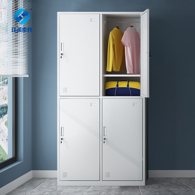 江莱四门更衣柜钢制铁皮员工柜储物柜放鞋柜子金属柜子