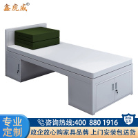 鑫虎威 制式营具钢制单人床公寓床员工宿舍床铁架床营房钢制加厚单人床