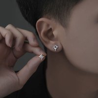 北极星耳钉男士小众气质冷淡风独特美式耳环新款潮流星星耳饰女生