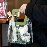 匹牧透明包装袋手提袋透明浅绿25*28*14cmPVC PM-STD-0033单位:只