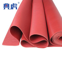 典虎 绝缘胶垫 红色条纹 6kv 10米*1米*3mm 卷