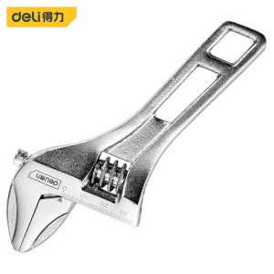 得力(deli)活动扳手活络卫浴扳子大开口