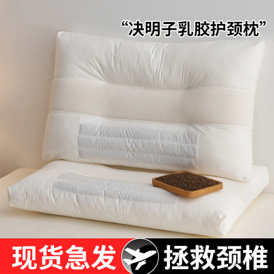 全棉决明子纤维枕头护颈椎助睡眠专用枕芯成人家用趴睡一对整头男_1