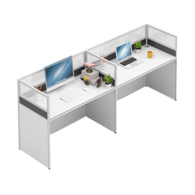 铭威盾简约现代隔断四人位屏风卡座工作位职员办公桌椅组合办公家具E字型不带柜