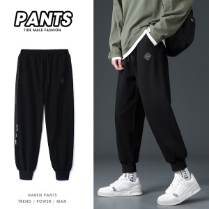 裤子男士秋季潮流宽松长裤青春嘻哈百搭流行工装束脚休闲长裤