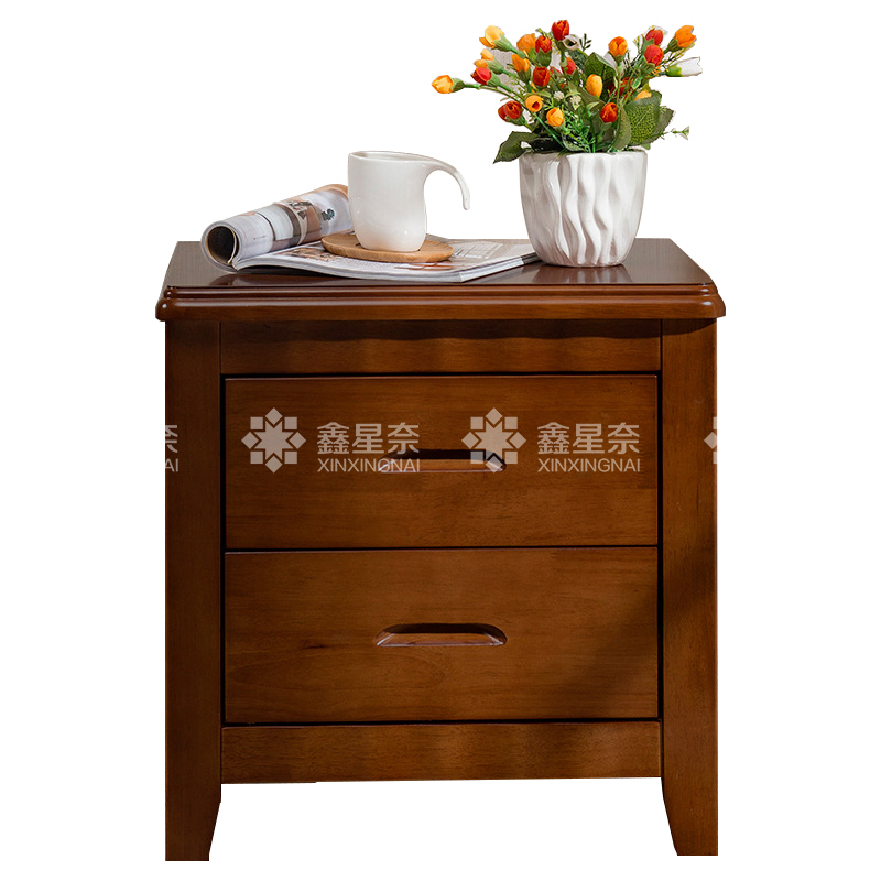 鑫星奈XXN4030706 床头柜胡桃色床边收纳储物柜