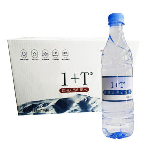 1+T 饮用天然山泉水 整箱装 525ml*24瓶/箱
