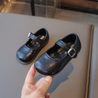 秋季新款女童皮鞋韩版简约百搭儿童公主鞋软底轻便宝宝鞋子